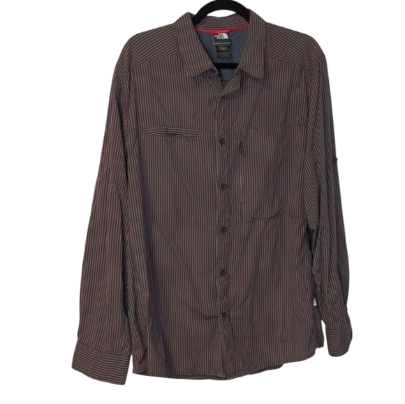 The North Face Long Sleeve Striped Vented Button Down Hiking Fishing Shi… - Picture 1 of 15